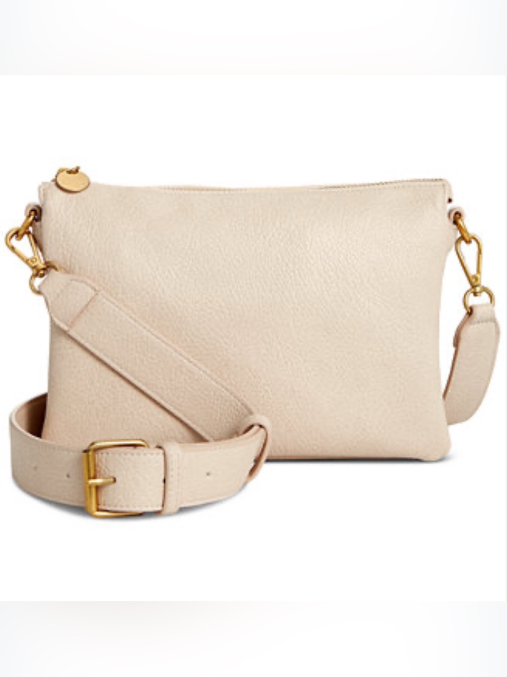 Style&Co Double Compartment Crossbody Bag in Light Beige